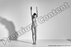 Nude Yoga poses Woman White Moving poses Slim long brown Dynamic poses Pinup